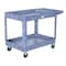 Vestil Plastic Utility Cart, 2 Shelves, 24.5 x 36, Foam Plastic, 550 lb Load Capacity, 2 Shelves, 25.5" W PLSC-2-2436 - alternate 3